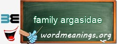 WordMeaning blackboard for family argasidae